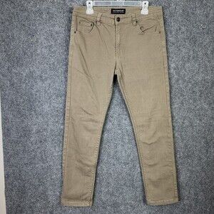 Victorious Premium Jeans Men Size 34 Tan Straight Leg Cotton Blend